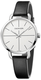 Calvin Klein Evan White Dial Black Leather Strap Watch for Women - K7B231CY Buy Now By Calvin Klein
