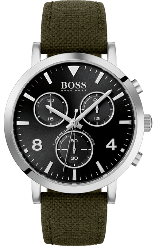 Hugo Boss Vesada Grey Dial Green Nylon Strap Watch for Men - 1513692 Buy Now By Hugo Boss