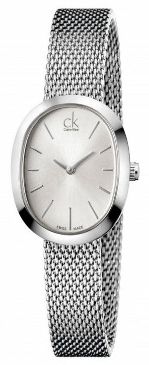Calvin Klein Incentive Silver Dial Silver Mesh Bracelet Watch for Women - K3P23126 Buy Now By Calvin Klein