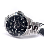 Philipp Plein The $kull Diver Black Dial Silver Steel Strap Watch For Men- PWOAA0522 Authentic Buy Shop Now