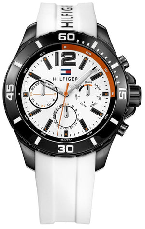 Tommy Hilfiger Nolan Multi Function White Dial White Rubber Strap Watch for Men - 1791146 Buy Now By Tommy Hilfiger
