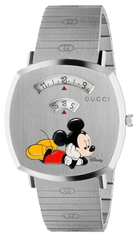 Gucci Grip Disney Mickey Mouse Silver Dial Silver Steel Strap Watch For Women - YA157418 Buy Now By Gucci