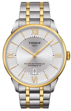 Tissot Chemin Des Tourelles Powermatic 80 Silver Dial Two Tone Steel Strap Watch For Men - T099.407.22.038.00 Buy Now By Tissot