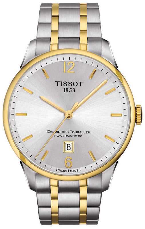 Tissot Chemin Des Tourelles Powermatic 80 Silver Dial Two Tone Steel Strap Watch For Men - T099.407.22.037.00 Buy Now By Tissot