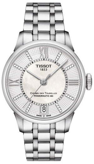 Tissot Chemin Des Tourelles Powermatic 80 Helvetic Silver Dial Silver Steel Strap Watch For Women - T099.207.11.116.00 Buy Now By Tissot