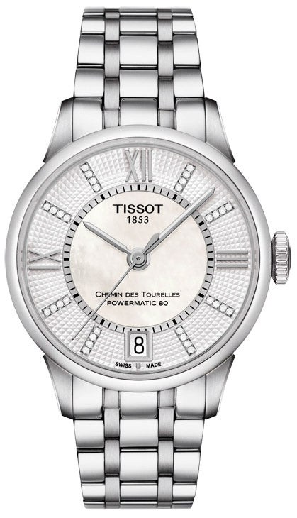 Tissot Chemin Des Tourelles Powermatic 80 Helvetic Silver Dial Silver Steel Strap Watch For Women - T099.207.11.116.00 Buy Now By Tissot
