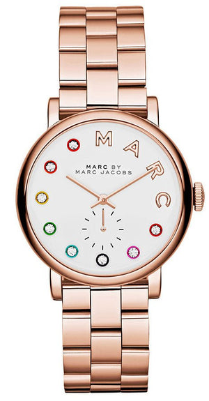 Marc Jacobs Baker White Dial Rose Gold Steel Strap Watch for Women - MBM3441 Buy Now By Marc Jacobs