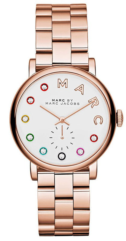 Marc Jacobs Baker White Dial Rose Gold Steel Strap Watch for Women - MBM3441 Buy Now By Marc Jacobs