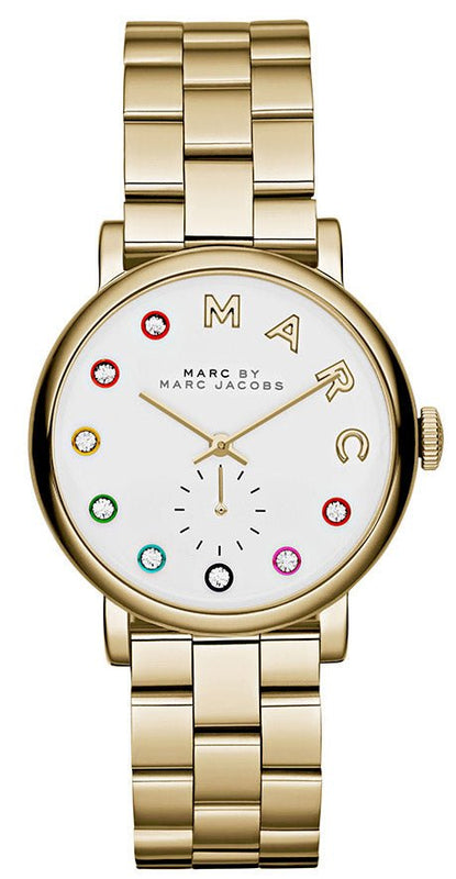 Marc Jacobs Baker White Dial Gold Steel Strap Watch for Women - MBM3440 Buy Now By Marc Jacobs