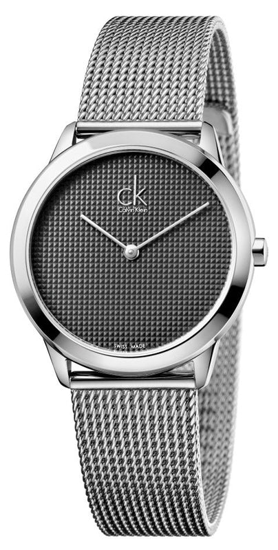 Calvin Klein Minimal Grey Dial Silver Mesh Bracelet Watch for Women - K3M2212X Buy Now By Calvin Klein