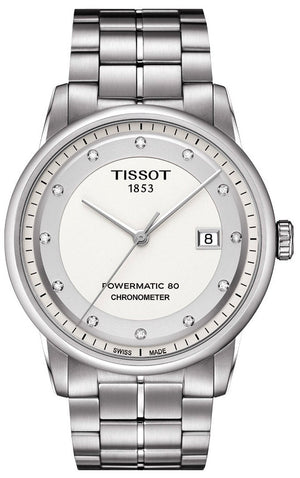 Tissot T Classic Luxury Powermatic 80 White Dial Silver Steel Strap Watch For Men - T086.408.11.016.00 Buy Now By Tissot