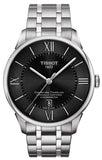 Tissot T Classic Chemin Des Tourelles Chronometer Black Dial Silver Steel Strap Watch For Men - T099.408.11.058.00