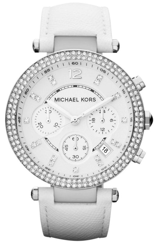 Michael Kors Parker White Dial White Leather Strap Watch for Women - MK2277 Buy Now By Michael Kors