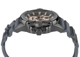 Philipp Plein The Skull Grey Dial Grey Silicone Strap Watch For Men- PWAAA2324 Authentic Buy Shop Now