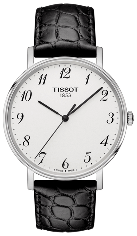 Tissot Everytime Desire Medium White Dial Black Leather Strap Watch For Men - T109.410.16.032.00 Buy Now By Tissot