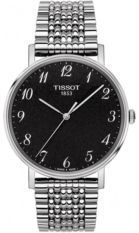 Tissot T Classic Everytime Quartz Black Dial Silver Steel Strap Watch for Men - T109.410.11.072.00 Buy Now By Tissot
