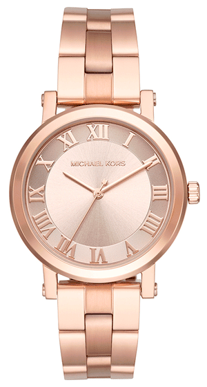Michael Kors Norie Rose Gold Dial Rose Gold Steel Strap Watch for Women - MK3561 Buy Now By Michael Kors