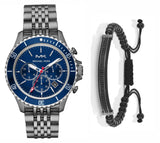 Michael Kors Bayville Chronograph Blue Dial Grey Steel Strap Watch For Men - MK8727 Buy Now By Michael Kors