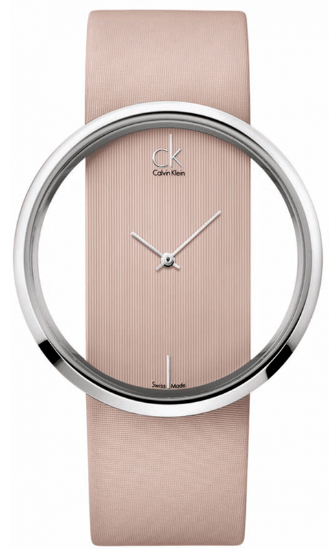 Calvin Klein Glam Transparent Dial Beige Leather Strap Watch for Women - K9423162 Buy Now By Calvin Klein