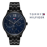 Tommy Hilfiger Damon Quartz Chronograph Blue Dial Black Steel Strap Watch for Men - 1791454 Buy Now By Tommy Hilfiger