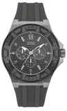 Guess Force Grey Dial Grey Rubber Strap Watch For Men - W0674G8 Buy Now By Guess