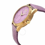 Gucci G Timeless Quartz Lilac Dial Lilac Leather Strap Watch For Women - YA1264098 Buy Now By Gucci