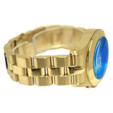 Marc Jacobs Blade Chronograph Blue Dial Gold Steel Strap Watch for Women - MBM3307 Buy Now By Marc Jacobs