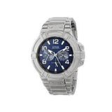 Guess Rigor Quartz Black Dial Silver Steel Strap Watch For Men - W0218G2 Buy Now By Guess