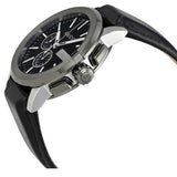 Gucci G Chrono Black Dial Black Leather Strap Watch For Men - YA101205 Buy Now By Gucci