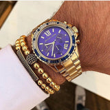 Michael Kors Everest Chronograph Blue Dial Gold Steel Strap Watch for Women - MK5754 Buy Now By Michael Kors