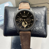 Fossil Machine Flight Chronograph Brown Dial Brown Leather Strap Watch for Men - FS4656 Buy Now By Fossil