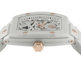 Philipp Plein The Skeleton White Dial White Silicone Strap Watch for Men - PWVBA0123 Authentic Buy Shop Now