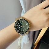 Fossil Bannon Multifunction Chronograph Green Dial Gold Steel Strap Watch for Men - BQ2493 Buy Now By Fossil