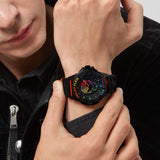 Philipp Plein The Skull Black Dial Black Silicone Strap Watch For Men - PWAAA1121 Authentic Buy Shop Now