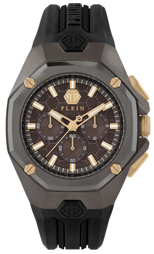 Philipp Plein Octagon Black Dial Black Silicone Strap Watch for Men - PWTBA0323 Authentic Buy Shop Now