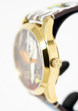 Gucci G Timeless Disney Donald Duck Brown Dial Brown Leather Strap Watch For Women - YA1264167 Buy Now By Gucci