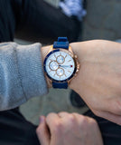 Tommy Hilfiger Bank Multifunction Quartz White Dial Blue Rubber Strap Watch for Men - 1791778 Buy Now By Tommy Hilfiger