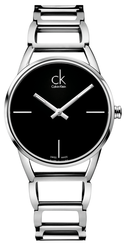 Calvin Klein Stately Black Dial Silver Steel Strap Watch for Women - K3G23121 Buy Now By Calvin Klein