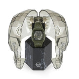 Philipp Plein The Skeleton Green Dial Green Silicone Strap Watch for Men- PWVBA0223 Authentic Buy Shop Now