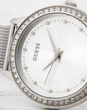 Guess Chelsea Quartz Silver Dial Silver Mesh Strap Watch For Women - W0647L6 Buy Now By Guess