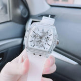 Guess Phoenix Multi Function Silver Dial White Rubber Strap Watch for Men - GW0203G1 Buy Now By Guess
