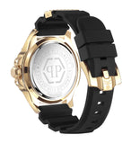 Philipp Plein The Skull Gold Dial Black Silicone Strap Watch for Men - PWAAA0221 Authentic Buy Shop Now