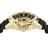 Philipp Plein The Skull Gold Dial Black Silicone Strap Watch for Men - PWAAA0221 Authentic Buy Shop Now
