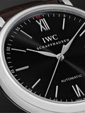 IWC Portofino Automatic Black Dial Black Leather Strap Watch for Men - IW356502 Buy Now By IWC