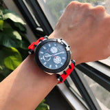 Tissot T Race Chronograph Black Dial Red Silicone Strap Watch For Men - T115.417.27.051.00 Buy Now By Tissot