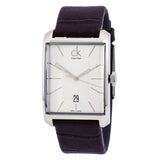 Calvin Klein Window Silver Dial Brown Leather Strap Watch for Men - K2M21126 Buy Now By Calvin Klein