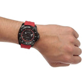 Tommy Hilfiger Windsurf Black Dial Red Rubber Strap Watch for Men - 1791112 Buy Now By Tommy Hilfiger