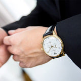 Emporio Armani Classic Chronograph White Dial Black Leather Strap Watch For Men - AR1892 Buy Now By Emporio Armani