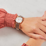 Emporio Armani T Bar Gianni Classic Mother Of Pearl Dial Two Tone Steel Strap Watch For Women - AR1683 Buy Now By Emporio Armani