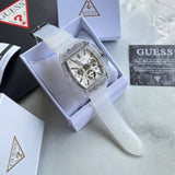 Guess Phoenix Multi Function Silver Dial White Rubber Strap Watch for Men - GW0203G1 Buy Now By Guess